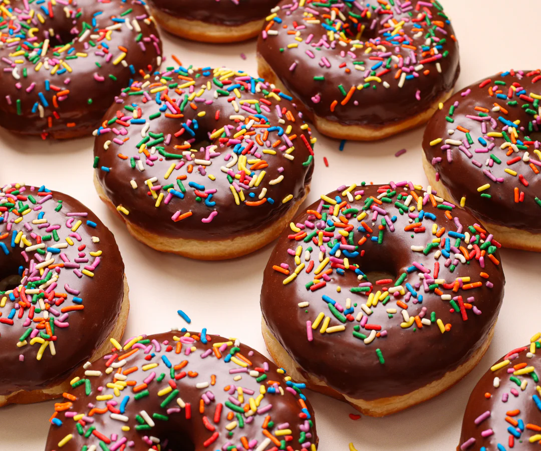 12 Chocolate Sprinkle (VG) Doughnuts - Image 2
