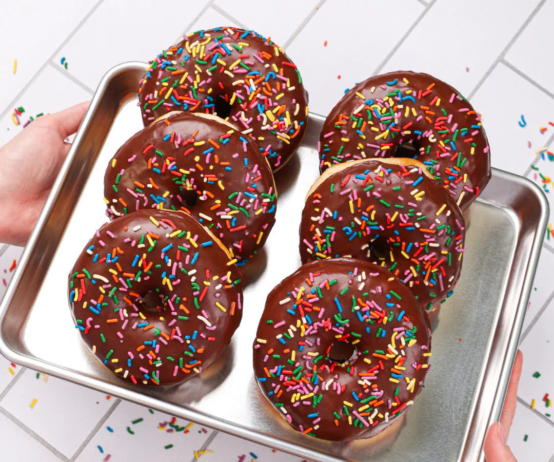 12 Chocolate Sprinkle (VG) Doughnuts - Image 3