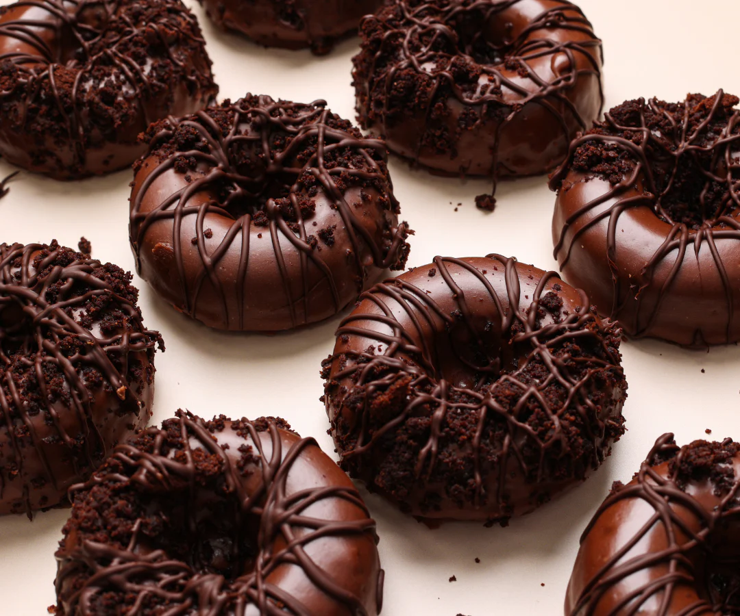 12 Gluten Free Chocolate (VG) Doughnuts - Image 2