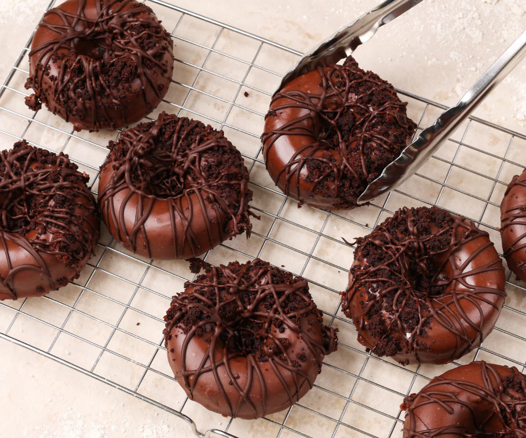 12 Gluten Free Chocolate (VG) Doughnuts - Image 3