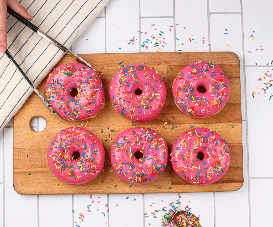 12 Pink Sprinkle (VG) Doughnuts - Image 2