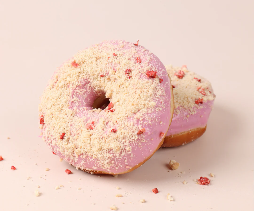 12 Strawberry Shortbread Doughnuts - Image 3